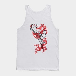 Kung Fu Master and Red Dragon Tank Top